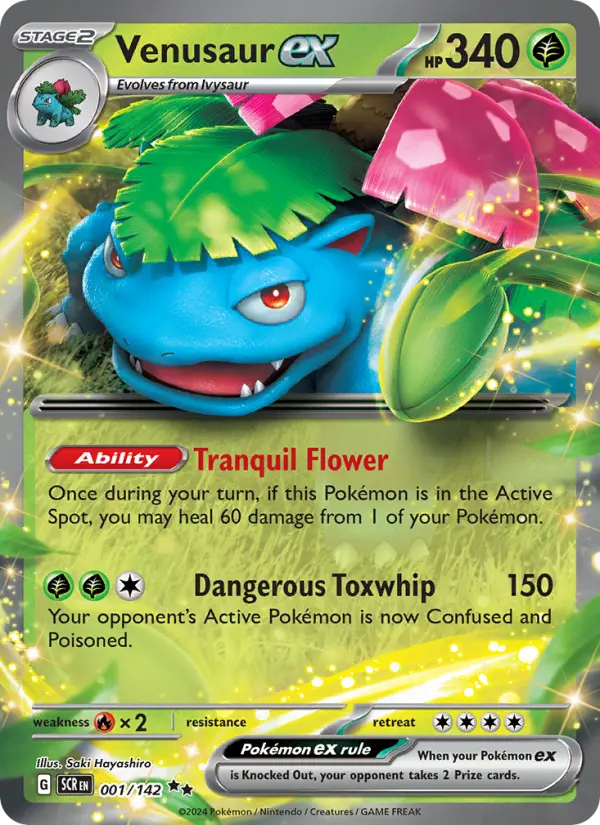 Venusaur ex — Stellar Crown card #001