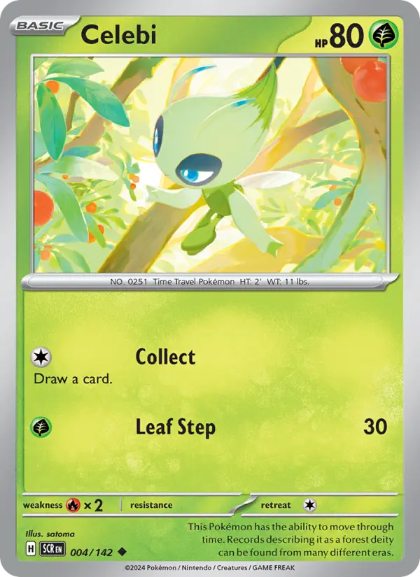 Celebi — Stellar Crown card #004