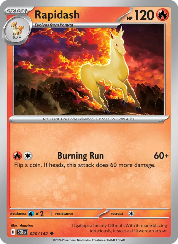 Rapidash — Stellar Crown card #020