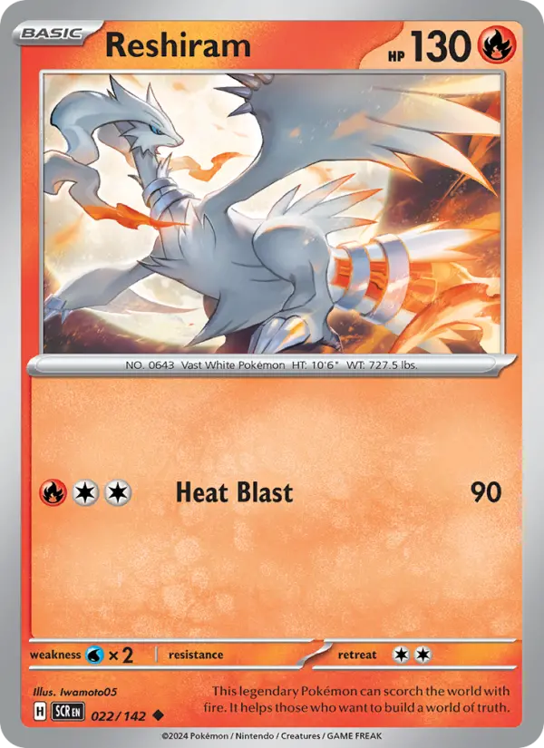 Reshiram — Stellar Crown card #022