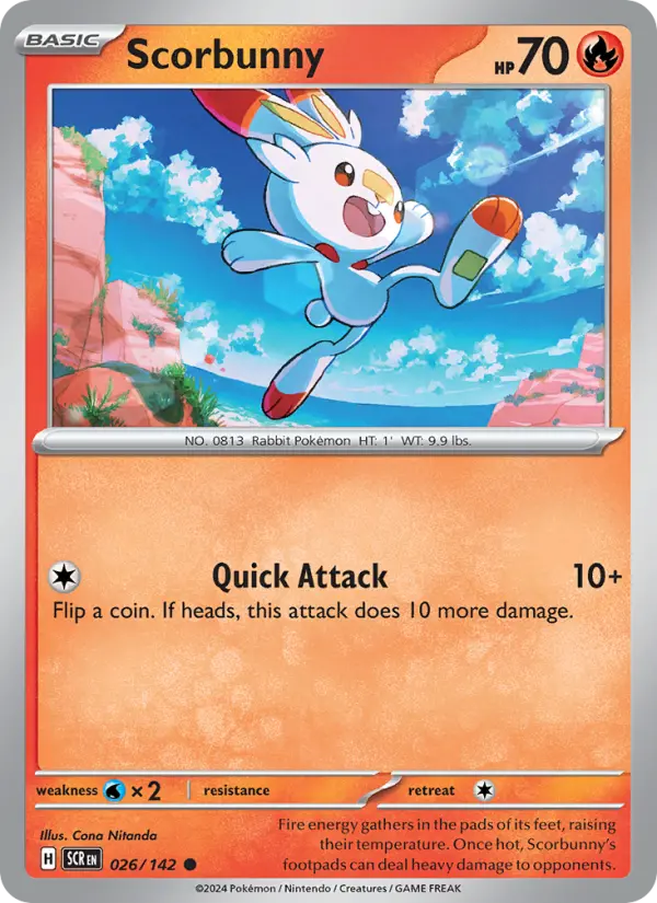 Scorbunny — Stellar Crown card #026
