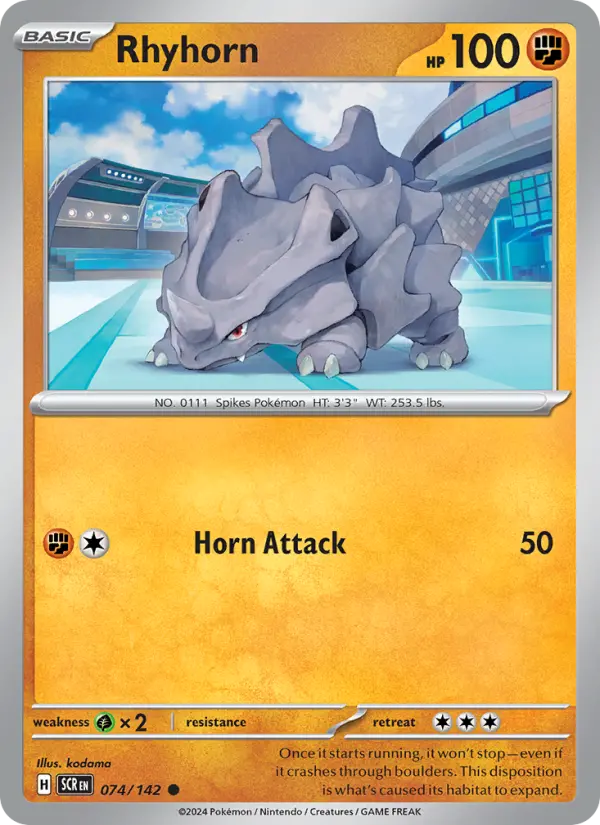 Rhyhorn — Stellar Crown card #074