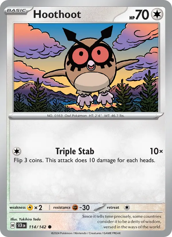 Hoothoot — Stellar Crown card #114
